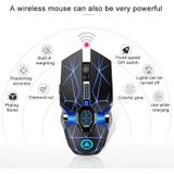 YINDIAO A7 2 4 GHz 1600DPI 3-modi Verstelbare 7-toetsen Oplaadbare RGB Light Wireless Silent Gaming Mouse (wit)