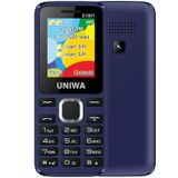 UNIWA E1801 mobiele telefoon  1 77 inch  800mAh batterij  21 toetsen  ondersteuning Bluetooth  FM  MP3  MP4  GSM  Dual SIM (Blauw)