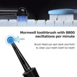 Mornwell IPX7 waterdichte oplaadbare roterende elektrische tandenborstel (zwart)