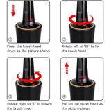 Mornwell IPX7 waterdichte oplaadbare roterende elektrische tandenborstel (zwart)