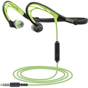 Mucro ML233 Opvouwbare bedrade running sport hoofdtelefoons nachthalsband in-ear stereo oortelefoons (groen)