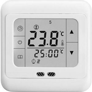 LYK-109 Thermoregulator touch screen verwarming thermostaat voor warme vloer/elektrische verwarmingssysteem temperatuur controller (wit)