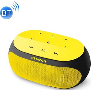 awei Y200 draadloze Bluetooth-Speaker met Aanraakknoppen  ondersteuning aux-lijn en TF-kaart (geel)