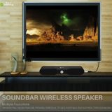 Nieuwe Rixing NR4017 draagbare 10W stereo surround SoundBar Bluetooth Speaker met microfoon (zwart)