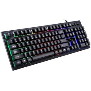 ZGB G20 104 toetsen USB bedraad mechanische RGB Backlight computertoetsenbord Gaming Keyboard(Black)