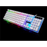 ZGB G21 104 toetsen USB bedraad mechanische kleurrijke Backlight Office computertoetsenbord Gaming Keyboard(White)
