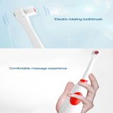 2W creatieve huishoudelijke waterdichte roterende elektrische tandenborstel Set met 4 Vervangende opzetborstels & Base  8500 omwentelingen Per Minute(Red)