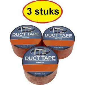 IT'z Duct Tape 30- Oranje 3 stuks  48 mm x 10m |  tape - plakband - ducktape - ductape