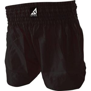 Stiel - Kickboks Broekje - Zwart - Satijn