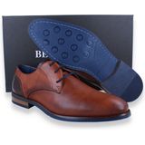 Berkelmans - Geklede Veterschoenen - Cognac - Leder