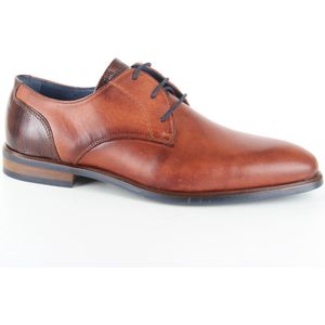 Berkelmans - Geklede Veterschoenen - Cognac - Leder
