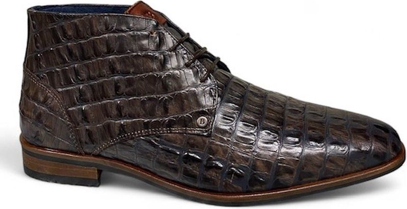 Berkelmans - Albardon - Nette Herenschoen - Grey/Brown Kroko - Leder