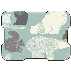 Bonamaison, Digitaal bedrukte muismat, antislip onderkant, voor kantoor en thuis, afmetingen: 22x18 cm
