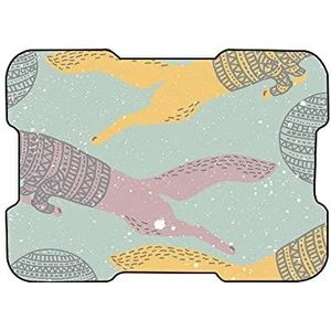 Bonamaison, Digitaal bedrukte muismat, antislip onderkant, voor kantoor en thuis, afmetingen: 22x18 cm