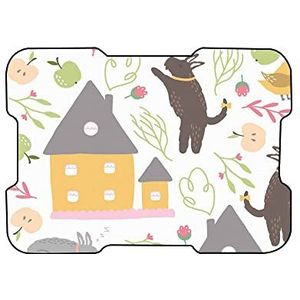 Bonamaison, Muismat met digitale print, antislip onderkant, voor kantoor en thuis, grootte: 22 x 18 cm