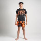 Joya - T-Shirt Splash - Junior - Zwart met Oranje