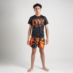 Joya - T-Shirt Splash - Junior - Zwart met Oranje