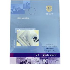 Henzo fotobladen pergamijn zwart 17-gaats perforatie