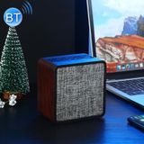 Q4 Houten Stoffen Bluetooth speaker  ondersteuning TF-kaart & 3 5 mm AUX(Walnoot)