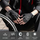 WEST BIKING YP0211210 Mountainbike handschoenen halve vinger ademende antislip handschoenen rijapparatuur  maat: M (donkergrijs)