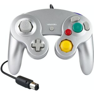 2 PCS Single Point Vibrerende Controller Wired Game Controller voor Nintendo NGC / Wii  Productkleur: Zilver