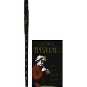 Clarke 700555 Pennywhistle zwarte blokfluit D-toon met handleiding en CD