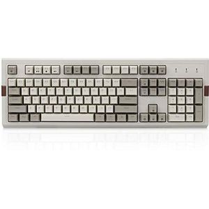 DKee toetsenborden Retro Mechanical Keyboard Groene Axis Two-Color SA Ball Cap PBT-knop Internet Cafe Esport RGB Lighting (Color : Black axis)