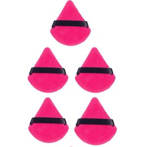 Powder Puff - Make-up Sponsje - Beauty Blender - Poederspons - Powder Puff Driehoek - 5 stuks - Roze