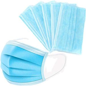 Fohwa - Mondkapjes Mondmaskers - Niet mediesch -  Met elastiek - Blauw