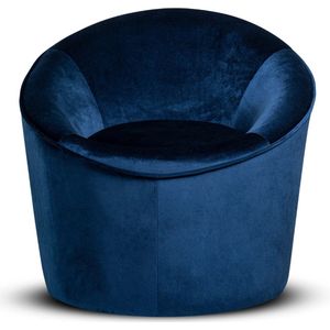 Kinderfauteuil Lowen Junior Noofie Design - Blauw (Kids stoel / Kinderstoel / kinderzetel / velvet / velours)