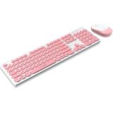 T-Wolf TF770 Mechanisch Feel Draadloos Gaming Keyboard en Muis Set (Pink)