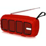 NEWRIXING NR-5018FM Outdoor Draagbare Bluetooth-luidspreker met antenne  ondersteuning Handsfree Call / TF-kaart / FM / U-schijf (rood + zwart)