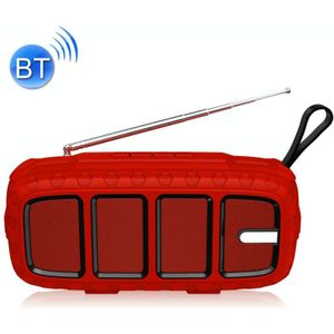 NEWRIXING NR-5018FM Outdoor Draagbare Bluetooth-luidspreker met antenne  ondersteuning Handsfree Call / TF-kaart / FM / U-schijf (rood + zwart)