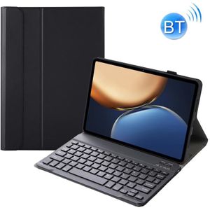 AHV7 Lamsvacht Textuur ultradunne Bluetooth Toetsenbord Lederen Tablet Case voor Honor Tablet V7 Pro (Black)