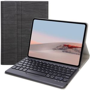 SFGO Tree Texture Bluetooth Keyboard Leather Case For Microsoft Surface Go 3 / 2 / 1(Black + Black)
