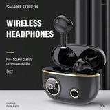 PRO100 TWS Bluetooth 5.2 Noise Canceling Waterproof Earphones 9D Stereo Sports Headphone with Charging Case(White)