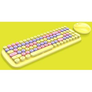 MOFII CANDY XR Kleur Draadloos toetsenbord en muisset (Limon Geel)