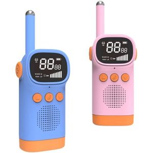 D20 Walkie-Talkie Children Toy Mini Wireless Call Interactive Toy  Colour: Blue + Pink