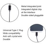 2 stks TS1812 Type-C Plug In-Ear Digital Wired Oortelefoon met MIC (Black)