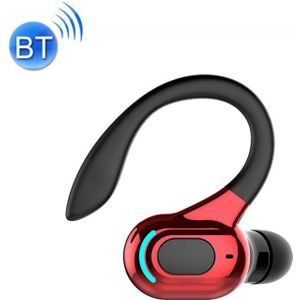 F8 Bluetooth 5.1 Ear-mounted Stereo Draadloze Sports Oortelefoon (zwart + rood)