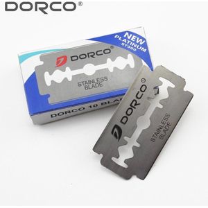 100stuks Dorco dubbelzijdige scheermesjes| 10x10 Dorco Platinum Double Edge Blades 100pcs - Shavette of Open Klapmes| Scheermessen|