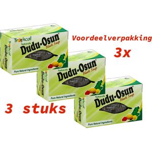 3 stuks Dudu Osun Black Afrika Soap - Zwarte Afrikaanse Zeep| 3 stuks VOORDEELVERPAKKING!