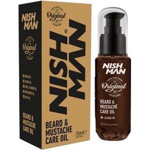 Nish Man- Beard & Mustache Care Oil | Baard en Snor Verzorgende Olie | Hair Care | 75 ml | Professional Beard Care
