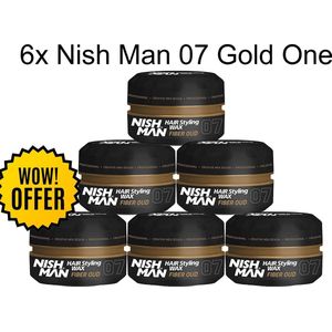Nishman- Hair Wax- 07 Gold One 6 stuks - Haarwax - styling hairwax - Stijlen wax - 6 stuks