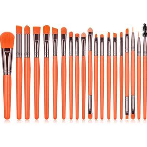 Professionele Make-up Kwasten | Beauty Care Tools | 20-delige Make-up Kwastenset | Oranje-Zilver