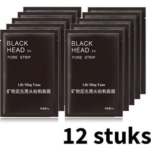Blackhead masker - Eenvoudig mee-eters verwijderen - 12 stuks - Pilaten Blackhead gezichtsmasker