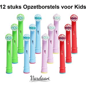 EB-10A Opzetborstels Voor Kids - 12 stuks Vardaan Opzetborstel Voor Elektrische Tandenborstels - Oral-B - Voor Kleine Tandjes - Zachte Borstelharen - Oral-B - Voor Elektrische Tandenborstel - Mondhygi�ëne - Junior - 12x