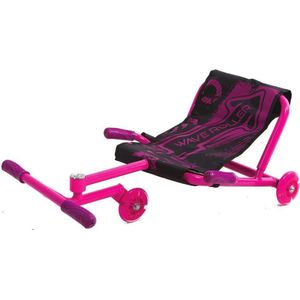 Roze-Waveroller- Skelter- wave roller-ligfiets-kart-buitenspeelgoed