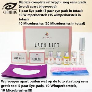 Lashlift set - 55 delige - Iconsign Upgraded Wimper Lifting Set - Uitgebreide Versie + Extra 10 eyepads (5 paar).  10 Wimperborsteltjes  10 Microbrushes- Lash Lift Set – Professionele Wimperlifting Set - Lash Lift - Lash Kit - Wimperserum