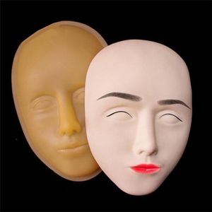 5D oefen gezicht - oefenhoofd base - Plastic base en siliconen huidmasker geschikt voor alle permanente make-uptechnieken - ogen, wenkbrauwen, lippen..Gemiddelde levertijd 2 a 3 dagen!